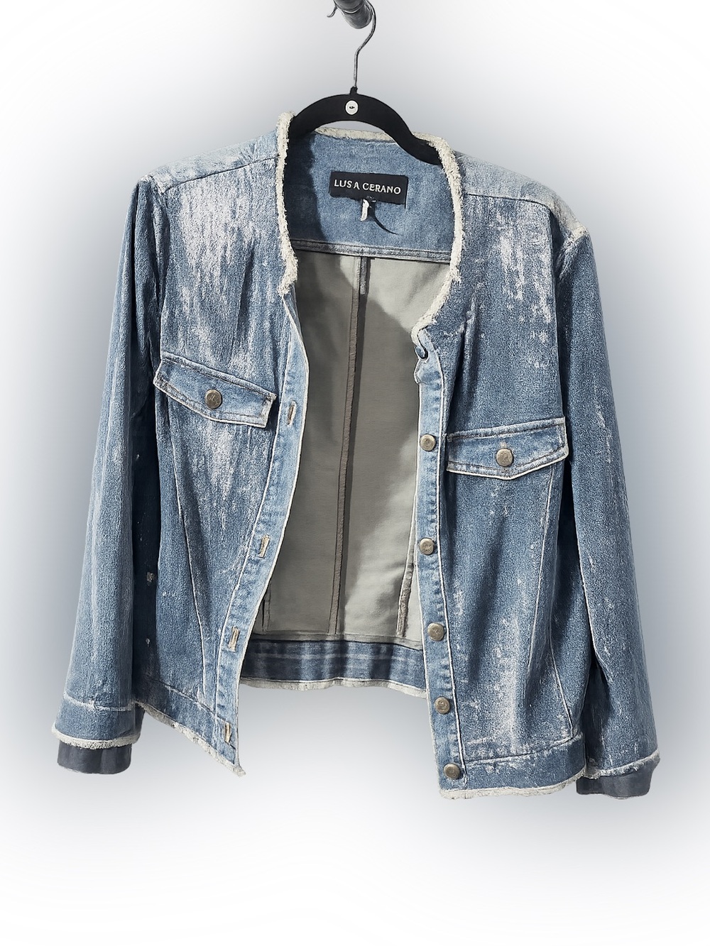 Lusia Cerano Light Blue Washed Denim Jacket
